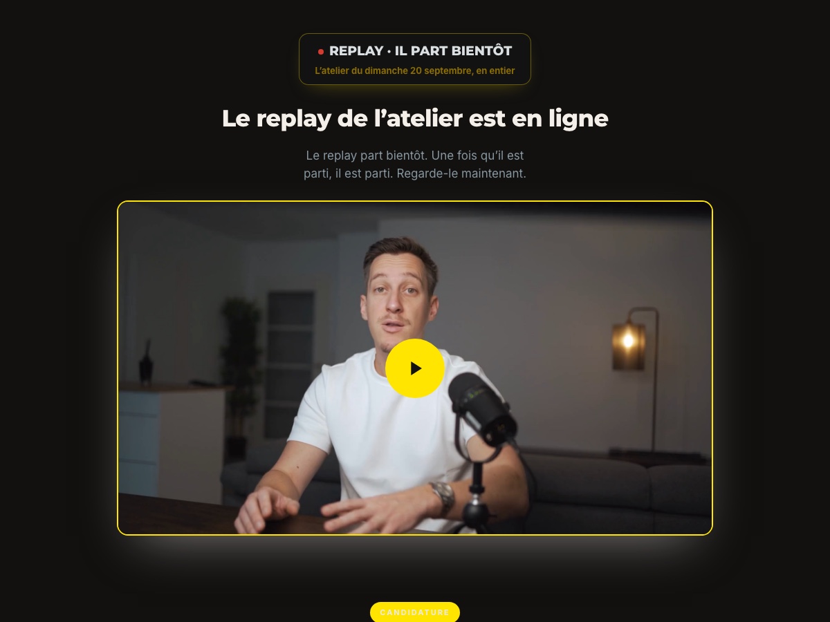 Replay + application preview