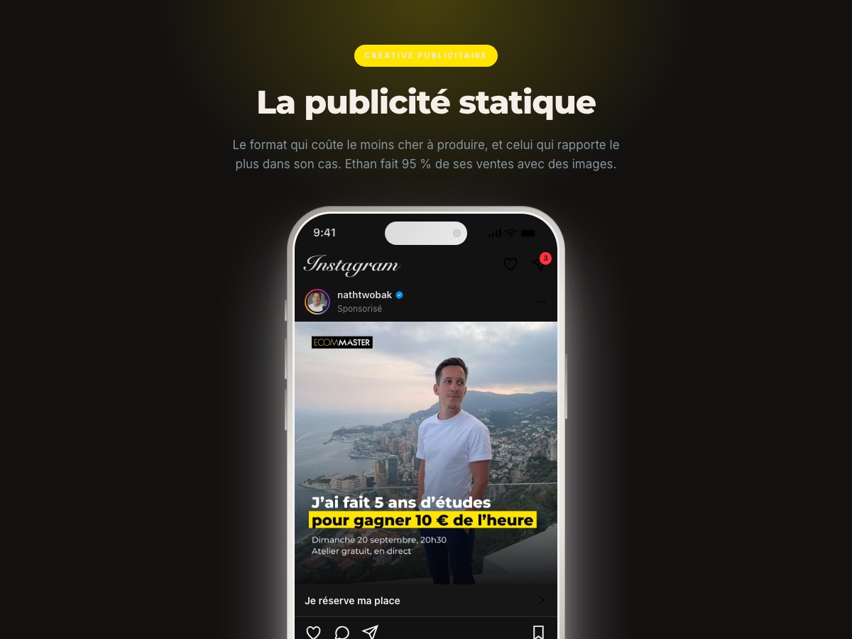 Static ad preview
